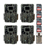 Browning Strike Force Pro X 1080 Trail Camera with 32GB, and SD Card (4-Pack)