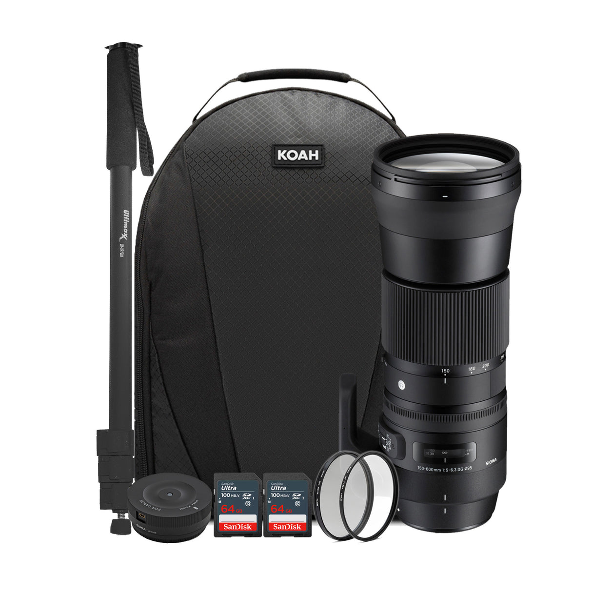 Sigma 150-600mm f/5-6.3 DG OS HSM Lens for Canon with USB Dock Bundle