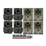Browning Strike Force Pro X Trail Camera w/SD Card, Security Box Bundle (4-Pack)
