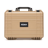 Koah Weatherproof Hard Case with Customizable Foam (18 x 14 x 7 Inch) - Tan (2-Pack)