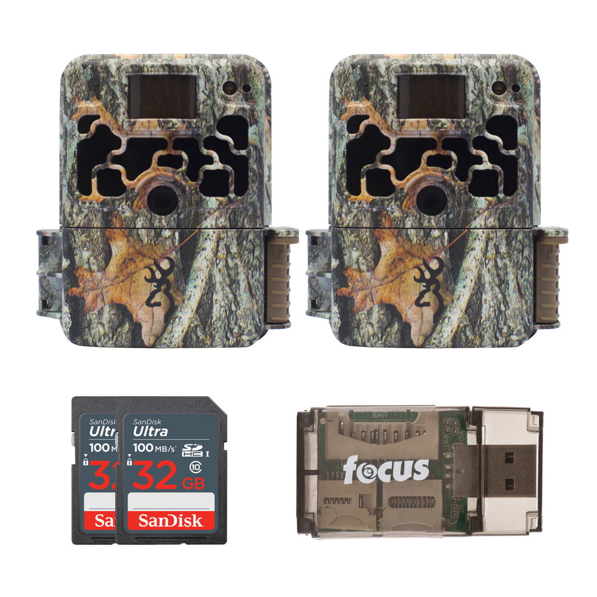 Browning Trail Cameras Dark Ops Extreme 16MP Game Camera (2-Pack) with Two 32GB SD Cards Bundle