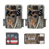 Browning Trail Cameras Dark Ops Extreme 16MP Game Camera (2-Pack) with Two 32GB SD Cards Bundle