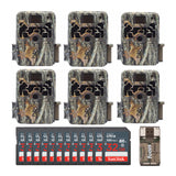 Browning Trail Cameras Dark Ops Extreme 16MP Game Camera (6-Pack) with 12 32GB Card and Card Reader