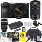 Sony Alpha 6700 APS-C Mirrorless Camera with 16-50 and 55-210mm Lens w/Photo Editing Software Bundle