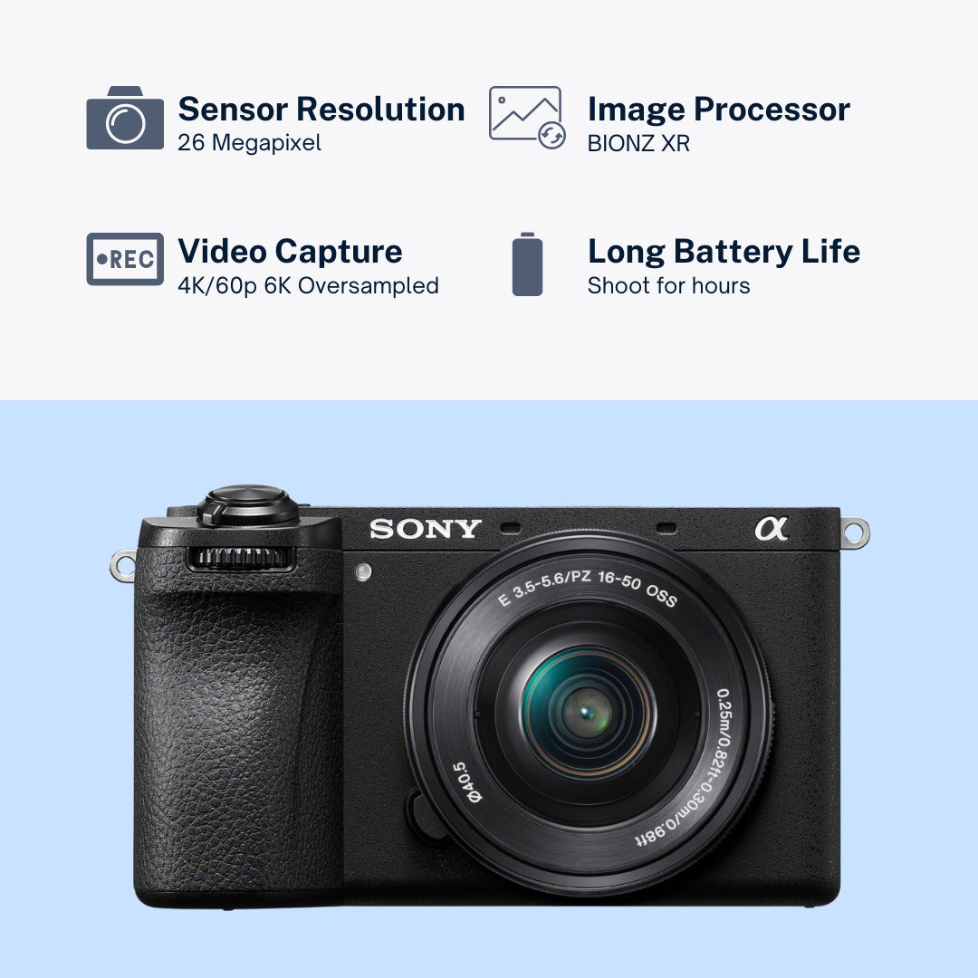 Sony Alpha 6700 APS-C Mirrorless Camera with 16-50 and 55-210mm Lens w/Photo Editing Software Bundle