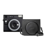 Fujifilm instax SQUARE SQ40 Selfie Mode Easy-To-Operate Camera with Leather Case with Logo (Black)