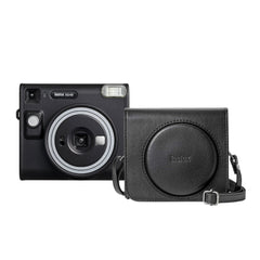 Fujifilm instax SQUARE SQ40 Selfie Mode Easy-To-Operate Camera with Leather Case with Logo (Black)