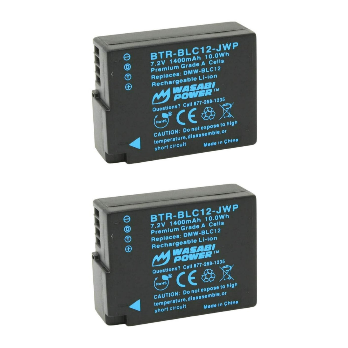 Wasabi Power Fully Decoded Leica BP-DC12 Battery (2-Pack) and Wall Charger