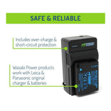 Wasabi Power Fully Decoded Leica BP-DC12 Battery (2-Pack) and Wall Charger (Open Box)