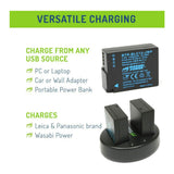Wasabi Power Fully Decoded Leica BP-DC12 Battery (2-Pack) and Wall Charger (Open Box)