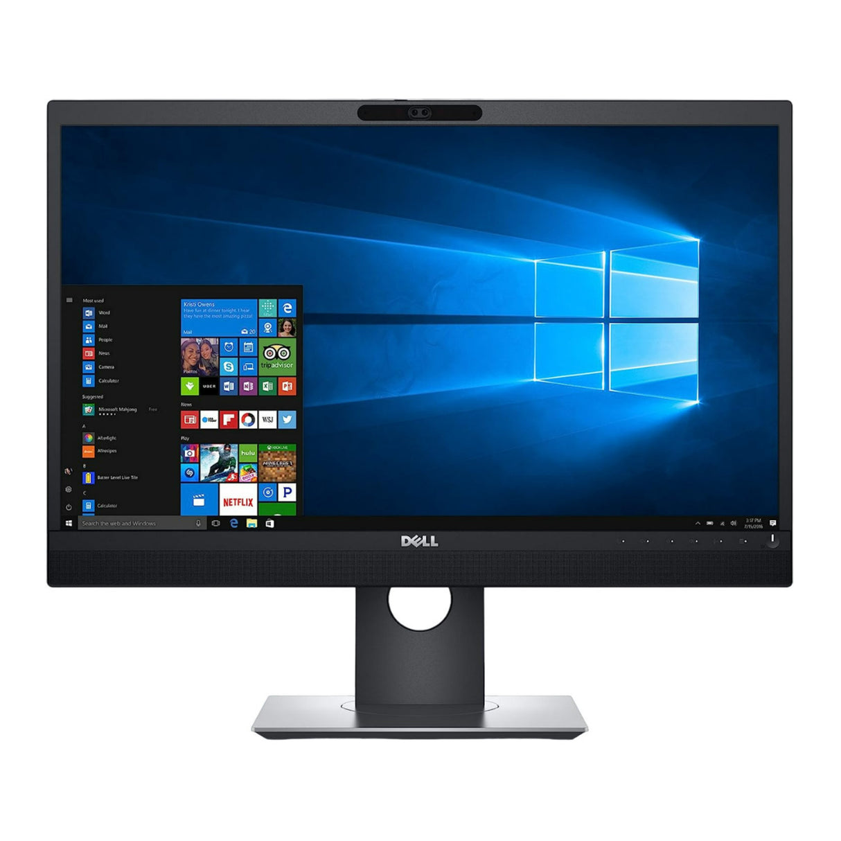 Dell P2418HZM 23.8-Inch FHD IPS Display Height-Adjustable Monitor with Built-In Webcam and Speakers