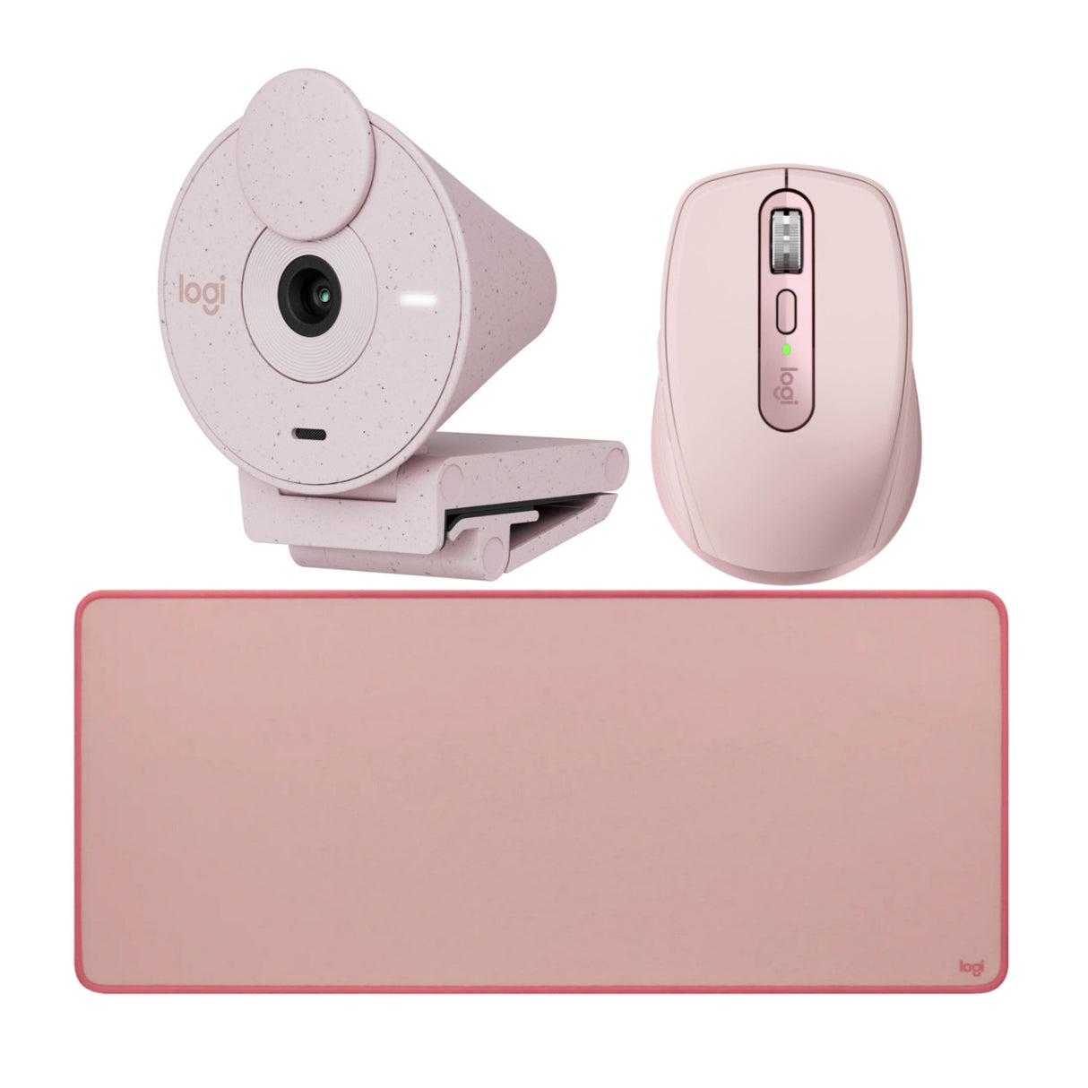 Logitech MX Anywhere 3 Compact Performance Mouse (Rose) with Desk Mat Bundle