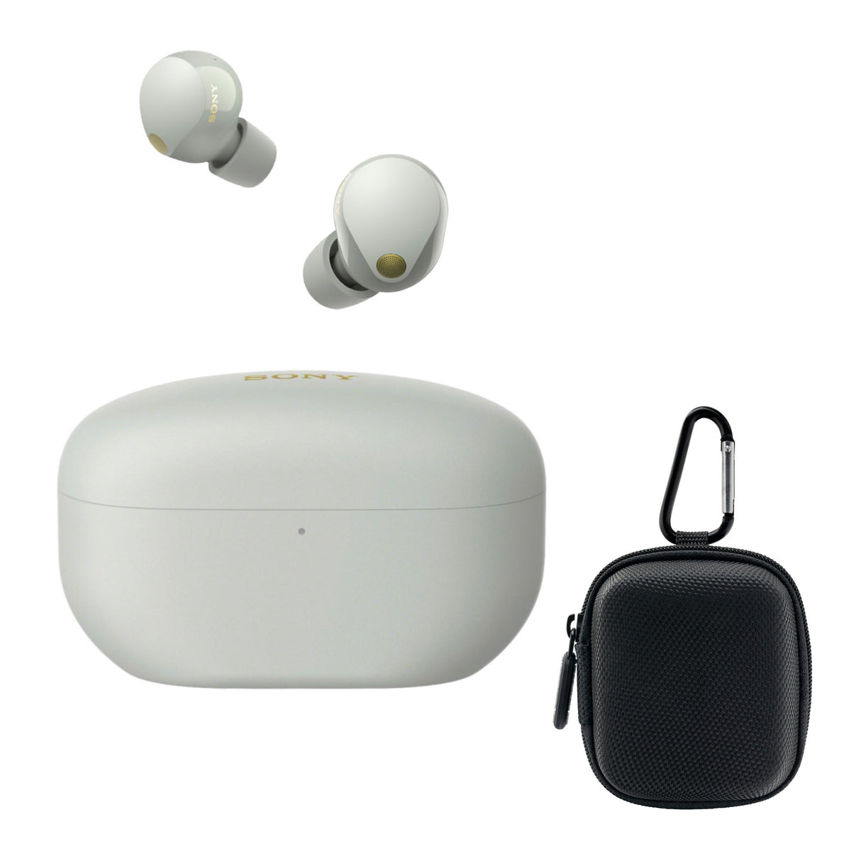 Sony WF-1000XM5 Truly Wireless Noise Canceling Earbuds (Silver) with Hard Shell Earbud Case