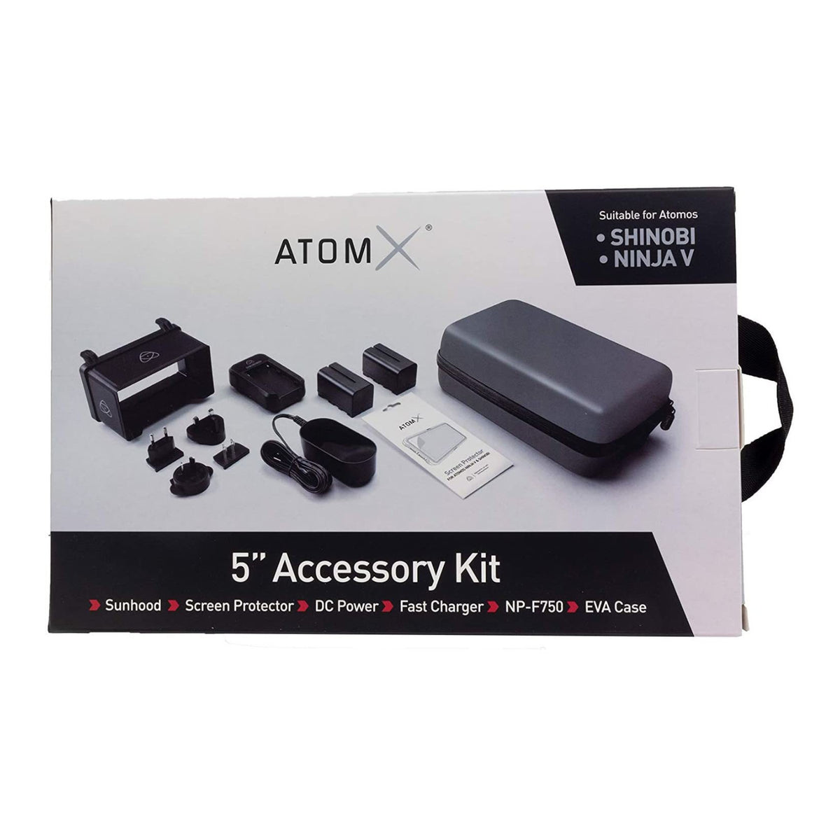 Atomos Ninja 5.2" 4K HDMI Recording Monitor with Accessories Kit (Batteries, Fast Charger, Sun Hood,