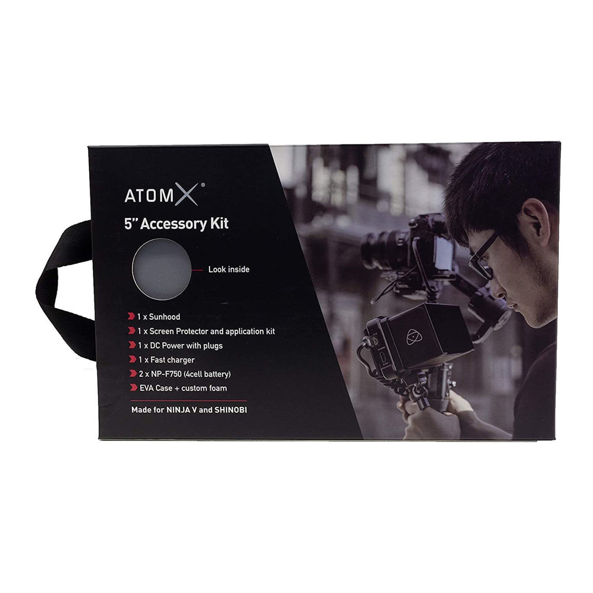 Atomos Ninja 5.2" 4K HDMI Recording Monitor with Accessories Kit (Batteries, Fast Charger, Sun Hood,