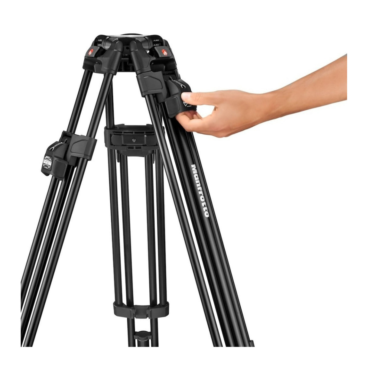 Manfrotto Nitrotech 612 Series Fluid Video Head with Twin Alu Tripod (Black)