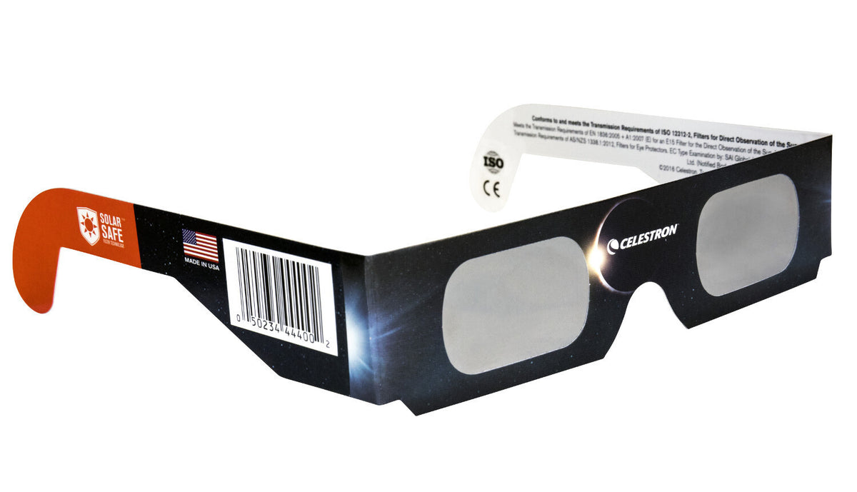 Celestron EclipSmart Safe Filter Eclipse Glasses ISO 12312-2:2015 (E) (10-Pack)