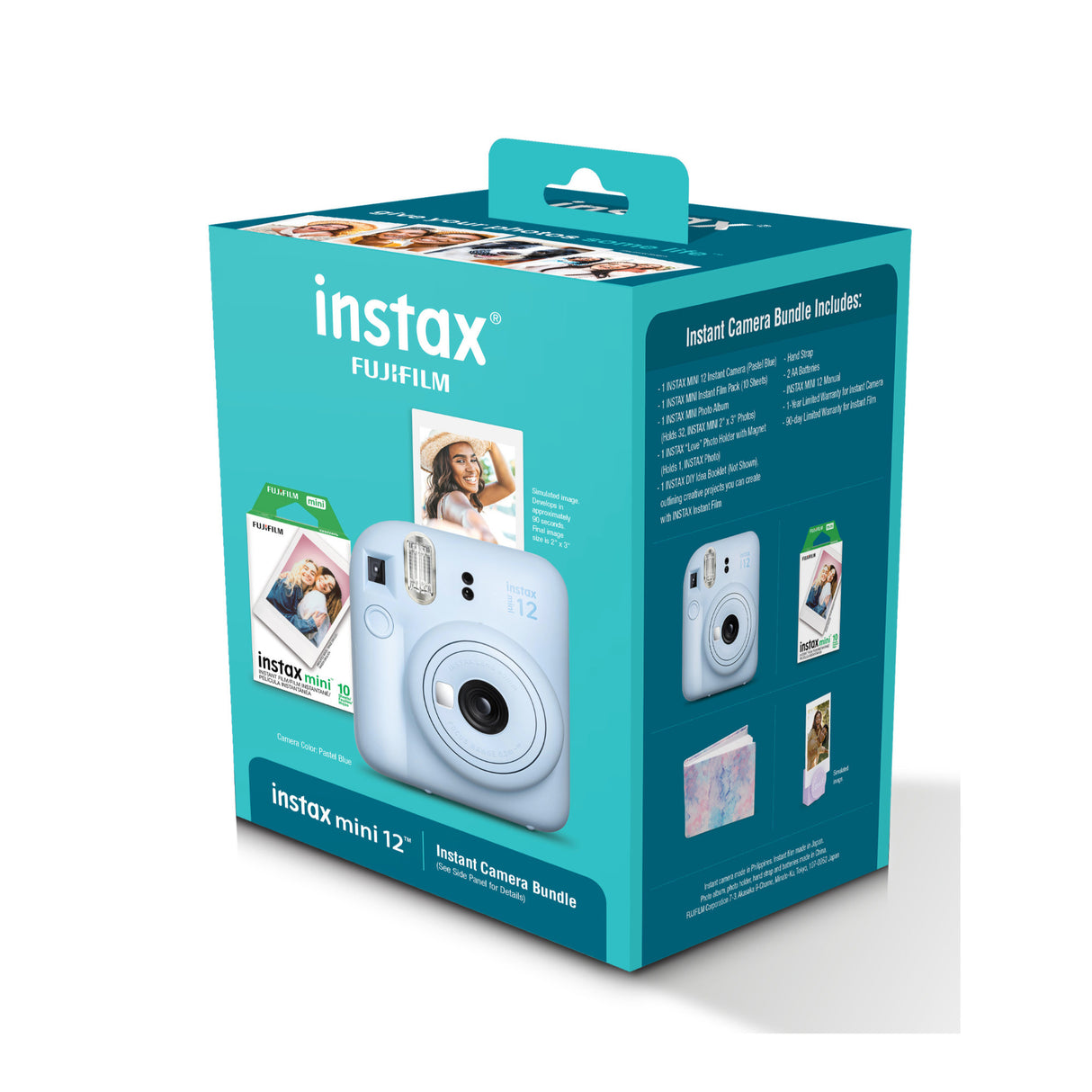 Fujifilm Instax Mini 12 Easy-To-Use Instant Camera with Flash and Close-Up Mode (Pastel Blue)