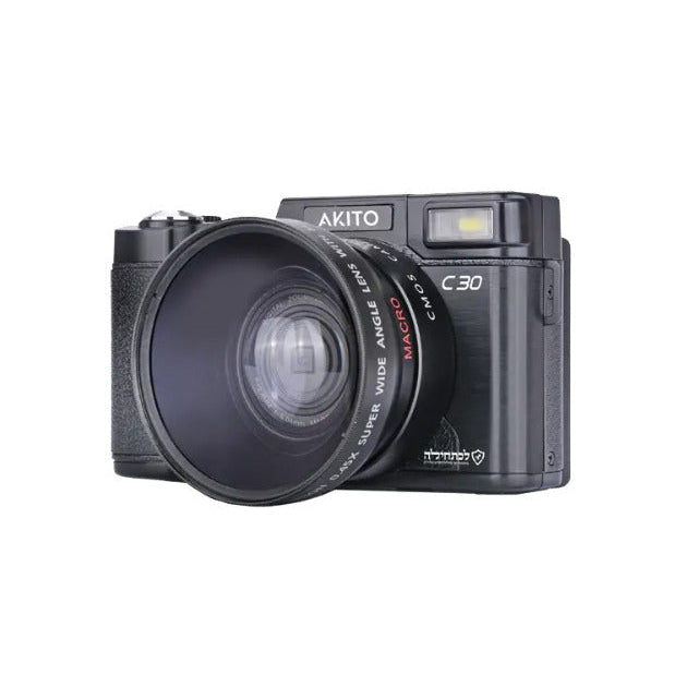 AKITO C30 Digital Camera (Black) Kosher, No Video, No Wi-Fi, No Bluetooth - 1200001