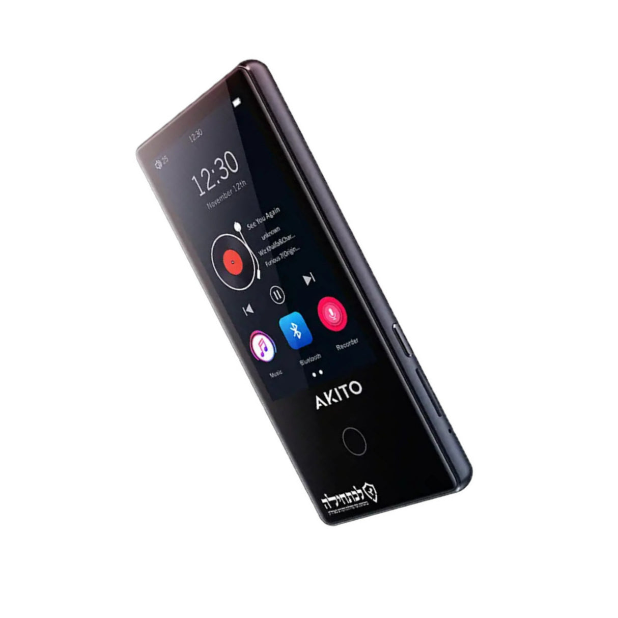 AKITO L5 16GB Kosher MP3 Player with Buttons, Built-in Speakers, Recorder, and Touch Screen (Black)