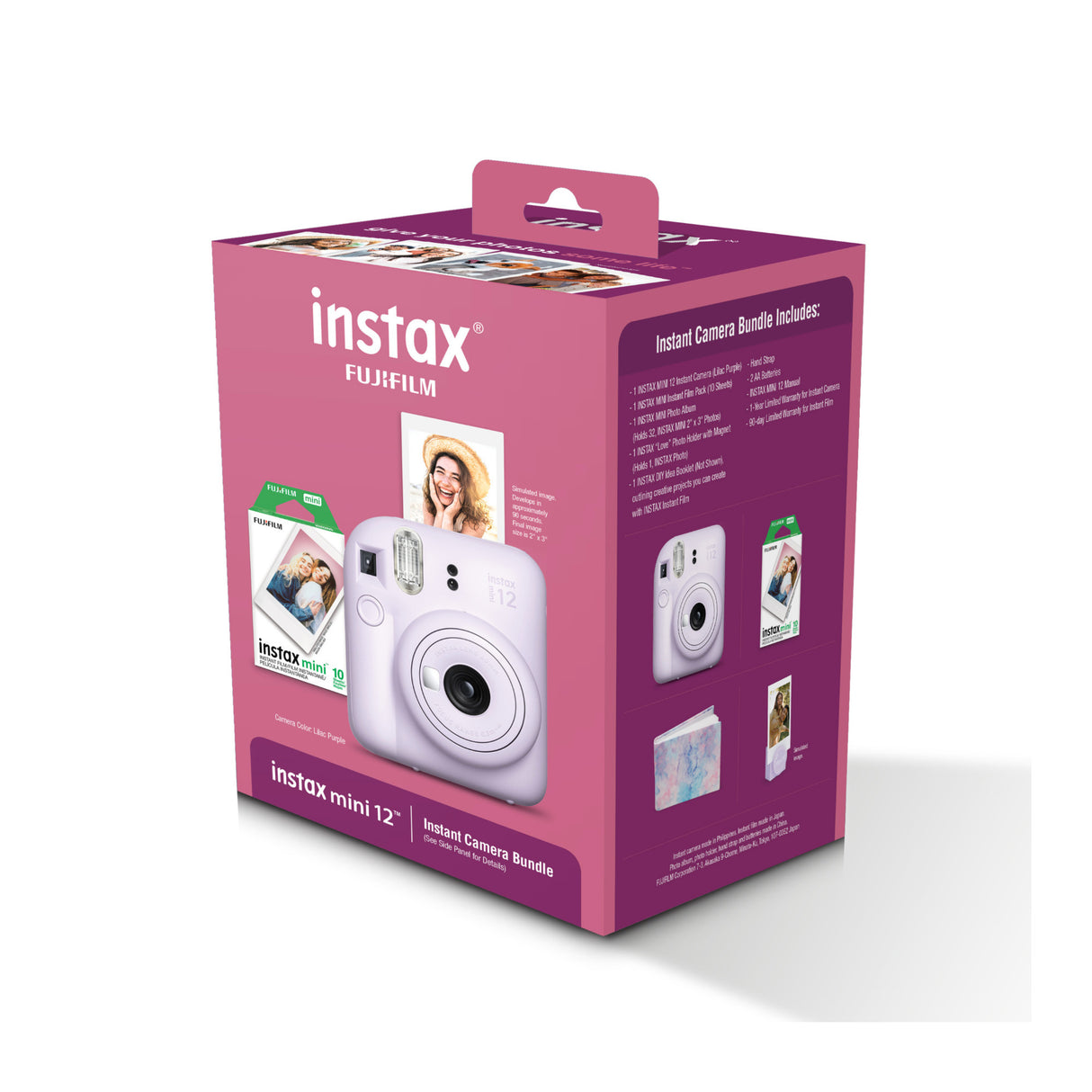 Fujifilm Instax Mini 12 Easy-To-Use Instant Camera with Flash and Close-Up Mode (Lilac Purple)