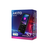 AKITO S7 64GB Kosher MP3 Player with Buttons, Built-in Speakers, Recorder, and Touch Buttons (Black)