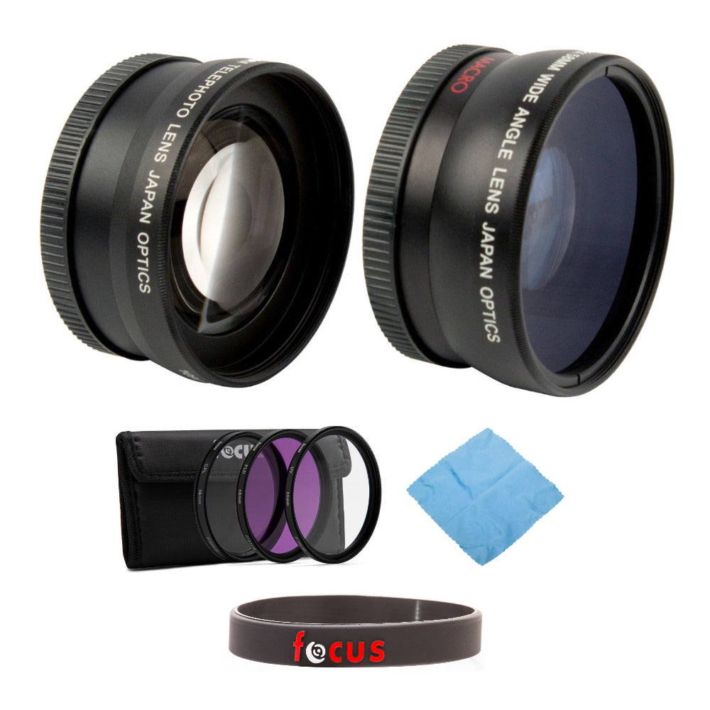 Focus 58mm Lens Adapter and DSLR Accessory Bundle
