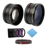 Focus 58mm Lens Adapter and DSLR Accessory Bundle