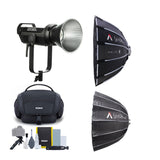 Aputure Light Storm 300x Bi-Color LED Light Kit with V-Mount Battery Plate with Softbox, Dome Bundle