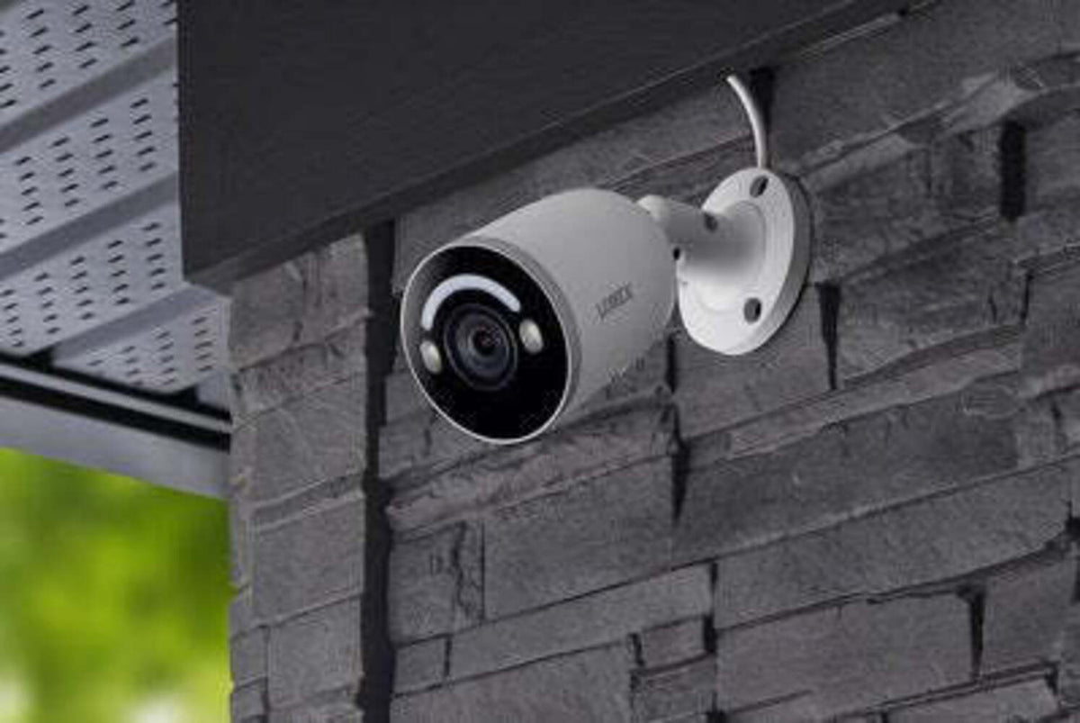 Lorex Fusion 4K 4TB Wired NVR System with 8 Bullet Cameras Featuring Smart Security Lighting