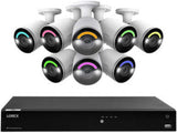 Lorex Fusion 4K 4TB Wired NVR System with 8 Bullet Cameras Featuring Smart Security Lighting