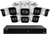 Lorex Fusion 4K 16 Camera Capable 4TB Wired NVR System with Eight IP Bullet Cameras with CNV