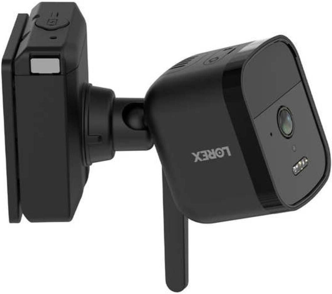 Lorex 4K Spotlight Outdoor Battery Security Camera with Color Night Vision (Add-On, Black)