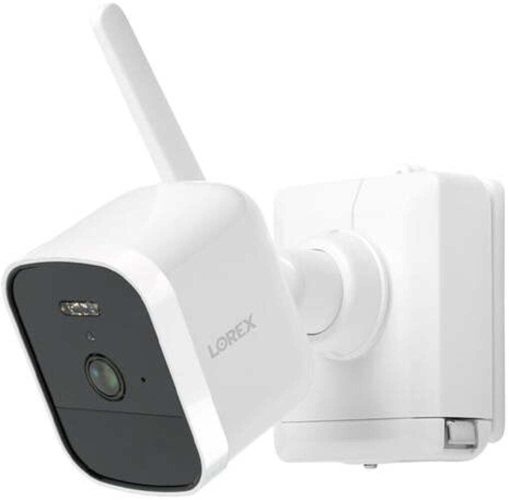 Lorex 4K Spotlight Outdoor Battery Security Camera with Color Night Vision (Add-On, White)