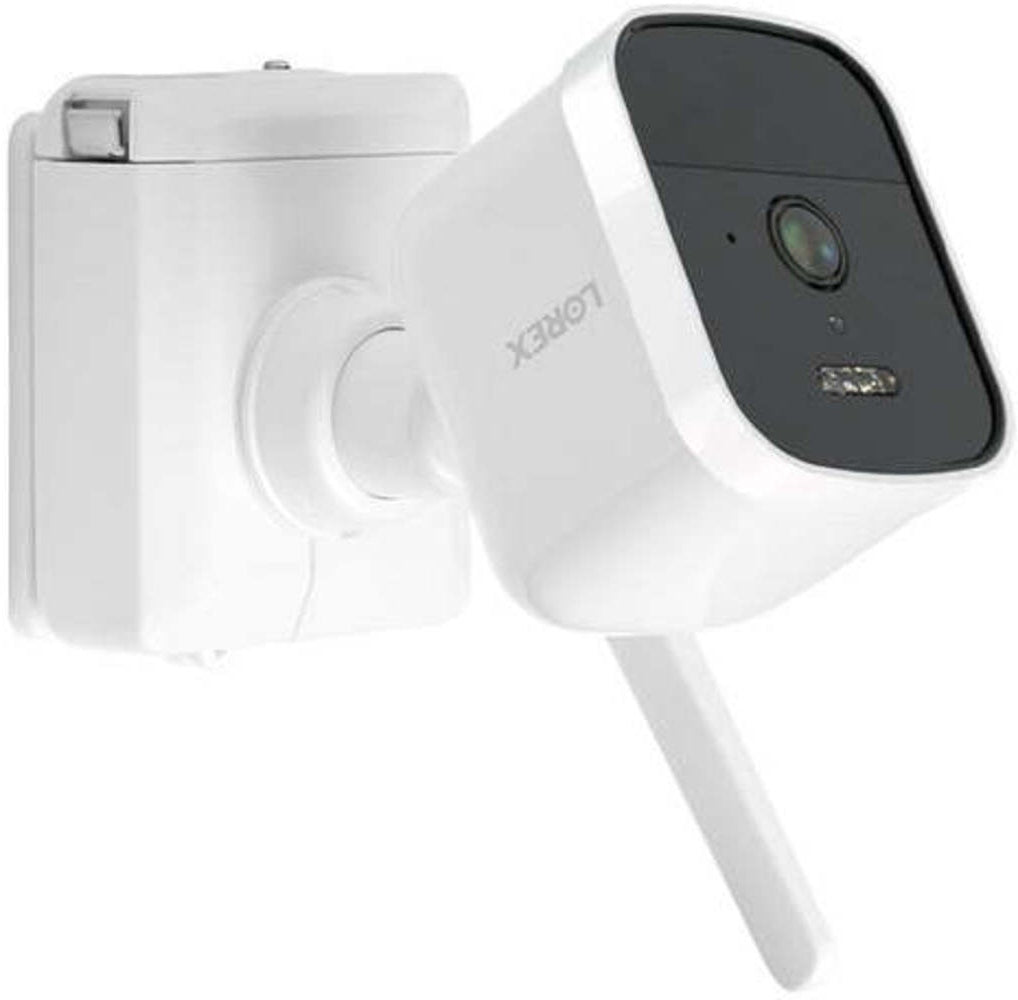 Lorex 4K Spotlight Outdoor Battery Security Camera with Color Night Vision (Add-On, White)