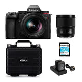 Panasonic LUMIX S5II Hybrid 24.2MP FF Mirrorless Camera with 20- 60mm Lens with 50mm Lens Bundle