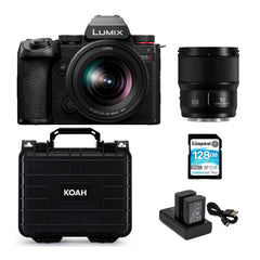 Panasonic LUMIX S5II Hybrid 24.2MP FF Mirrorless Camera with 20- 60mm Lens with 50mm Lens Bundle