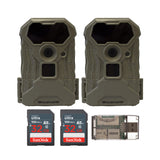 Stealth Cam Wildview 12 MP Infrared Trail Camera with 32GB Memory Card and Card Reader (2-Pack)