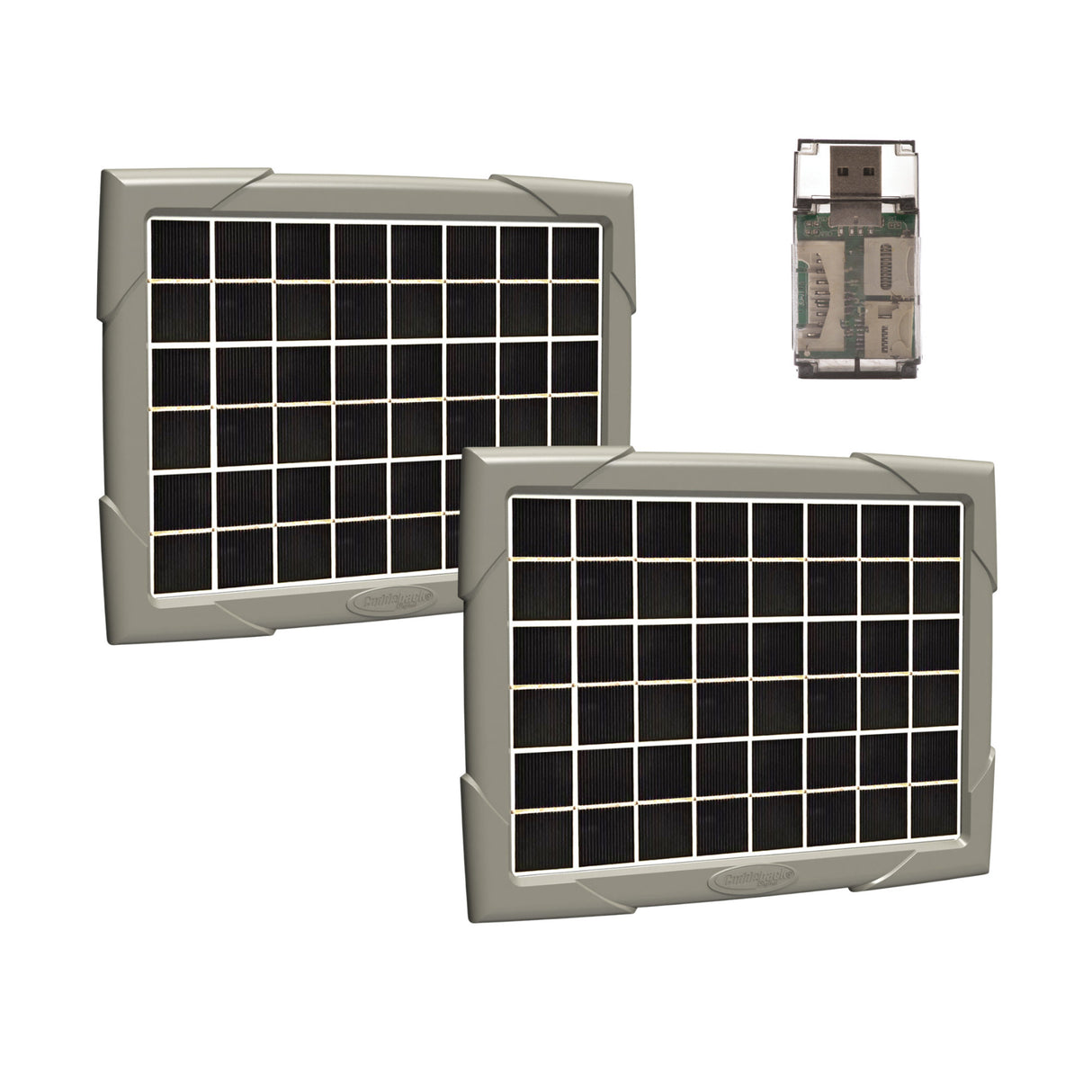 Cuddeback Solar Power Bank - High-Capacity Charger with Card Reader (2-Pack)