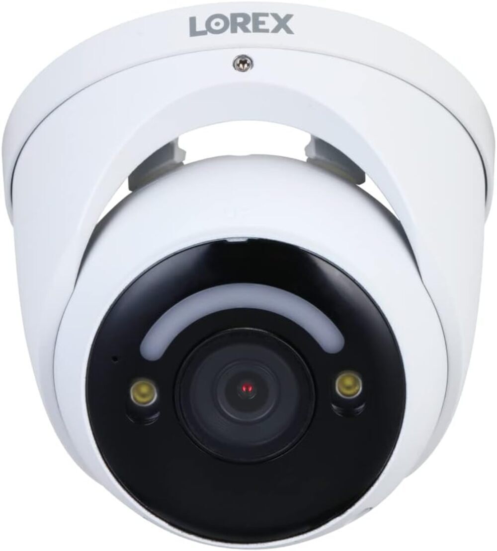 Lorex 4K Smart Security Lighting Deterrence Dome AI PoE IP Wired Camera with CNV (White)