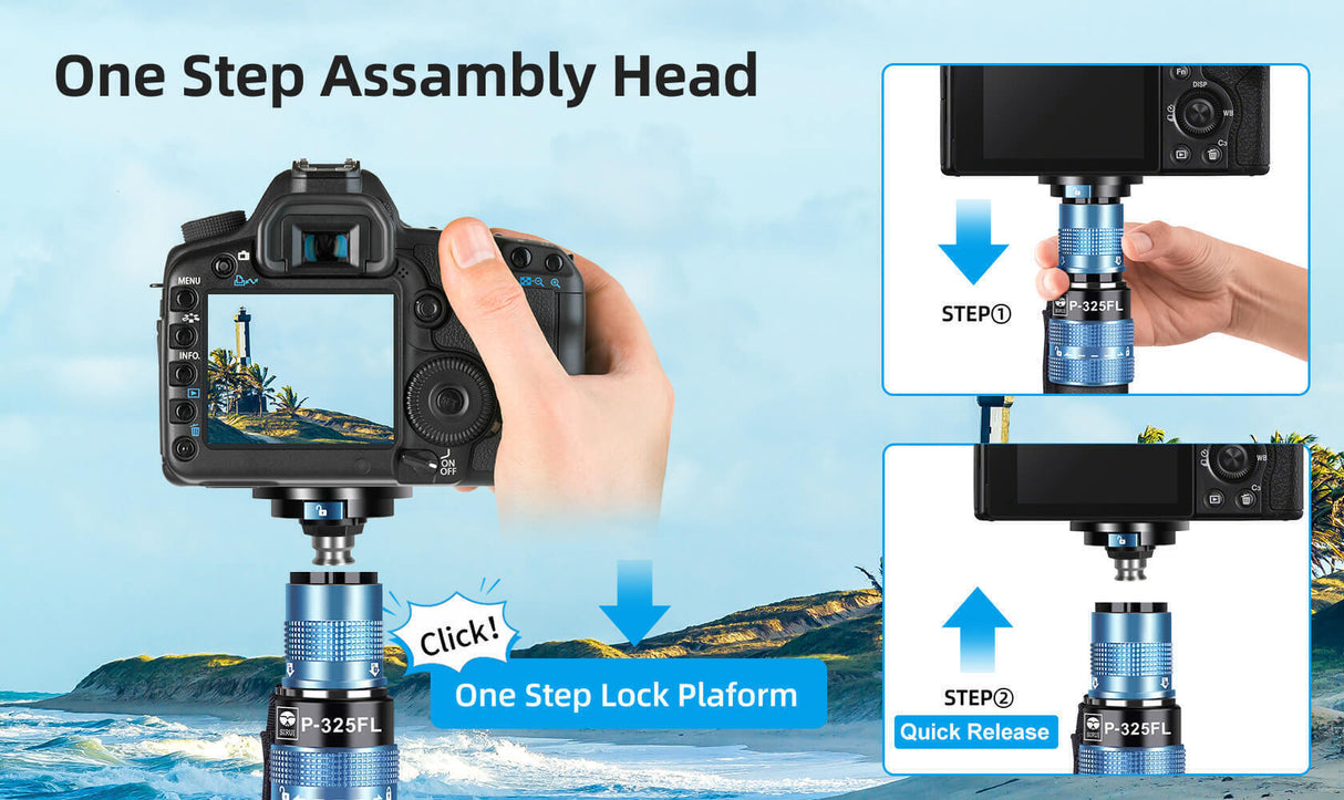 SIRUI 5-Section 67-Inch Carbon Fiber Flexible Monopod with Quick Release Plate and Anti-Slip Handle