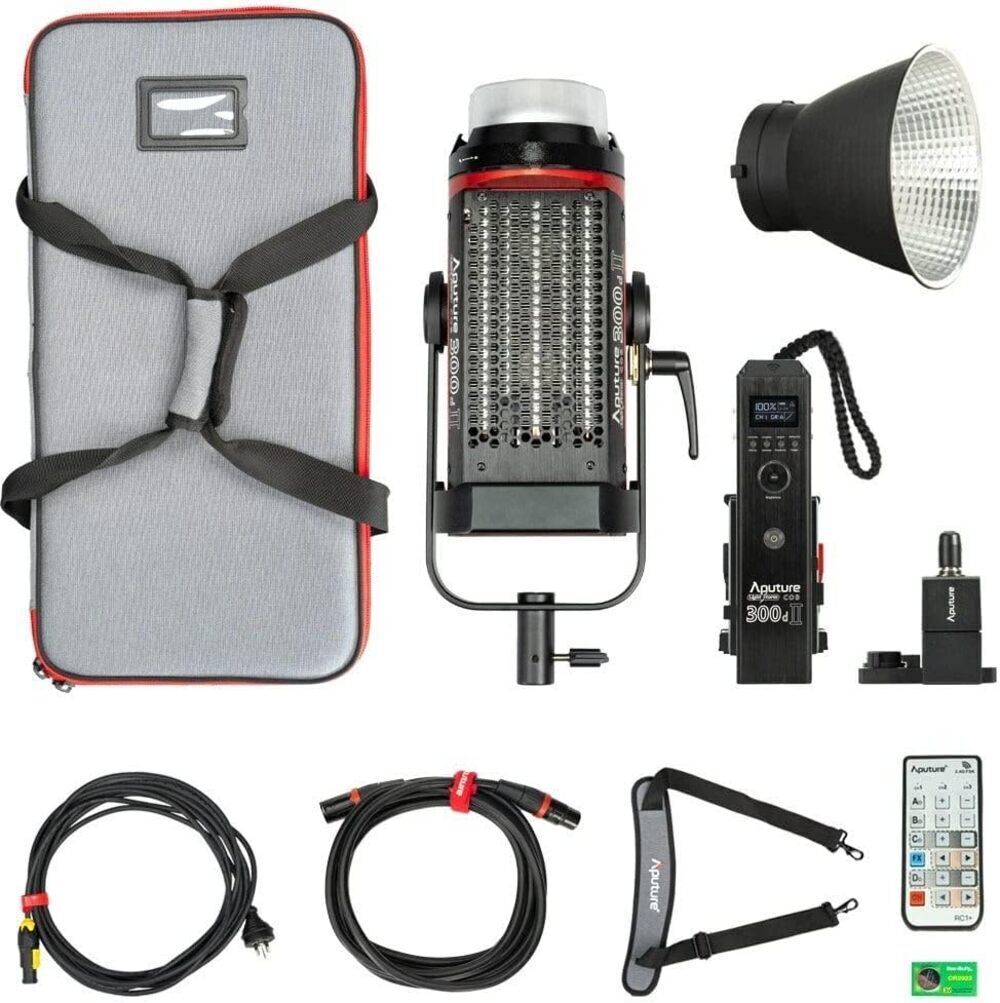 Aputure Light Storm C300d Mark II 300W 96+ CRI LED Light Kit with V-Mount Battery Plate