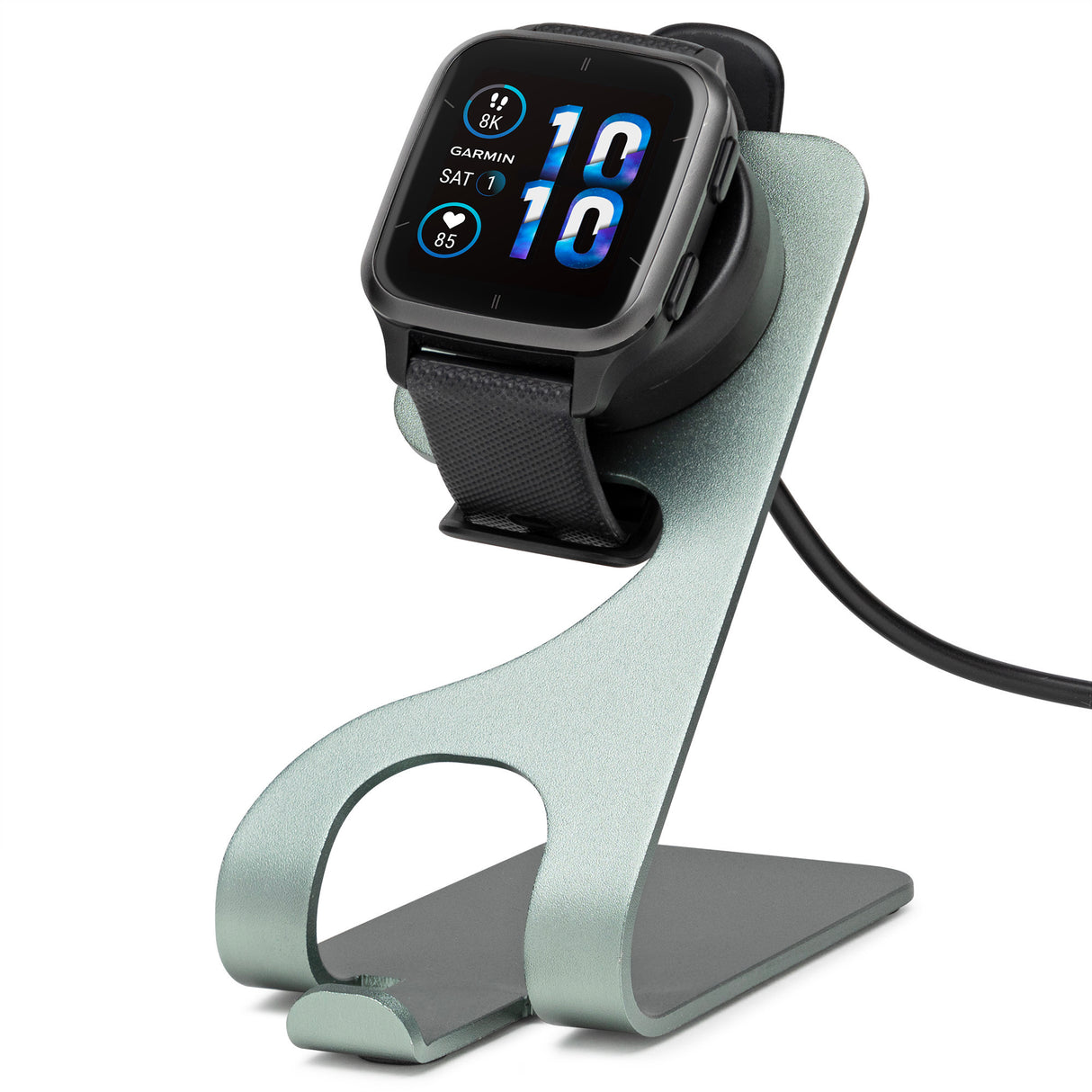 Garmin Venu 3S Smartwatch (Soft Gold/Dust Rose) with Charging Stand and Port Plugs