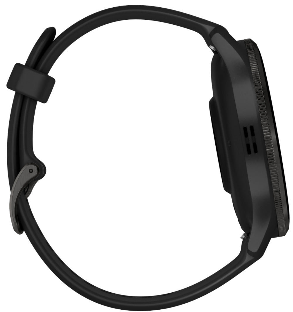 Garmin Venu 3 Slate Stainless Steel Bezel Smart Watch with 45mm Black Case and Silicone Band
