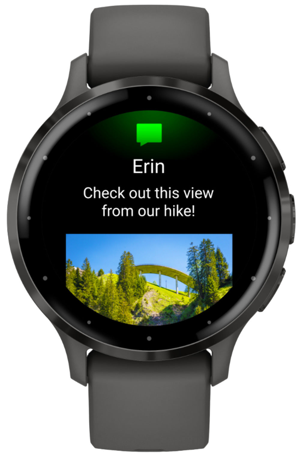 Garmin Venu 3S Slate Stainless Steel Bezel Smart Watch with 41mm Pebble Gray Case and Silicone Band