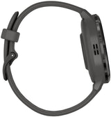 Garmin Venu 3S Slate Stainless Steel Bezel Smart Watch with 41mm Pebble Gray Case and Silicone Band