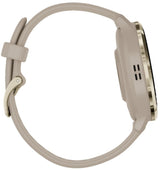 Garmin Venu 3S Soft Gold SS Bezel Smart Watch with 41mm French Gray Case and Silicone Band