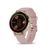 Garmin Venu 3S Soft Gold SS Bezel Smart Watch with 41mm Dust Rose Case and Silicone Band