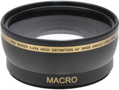 iZONIX Pro Series 58mm 0.43x High Definition AF Wide Angle Lens with Multi-Coated High Quality Glass