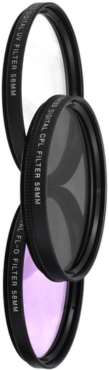 iZonix Pro Series 58mm Multi-Purpose Multi-Coated HD 3-Piece Digital Filter Set for Digital Cameras